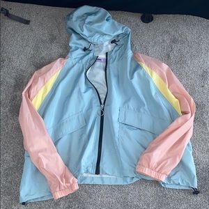 PASTEL COLORED WINDBREAKER JACKET! NEVER WORN!